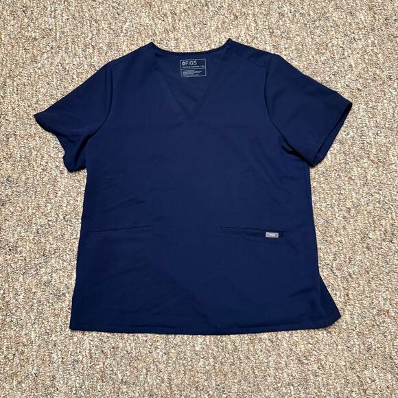 Figs Scrub Top Womens Size XXL Casma Three Pocket Top Navy - Picture 1 of 5